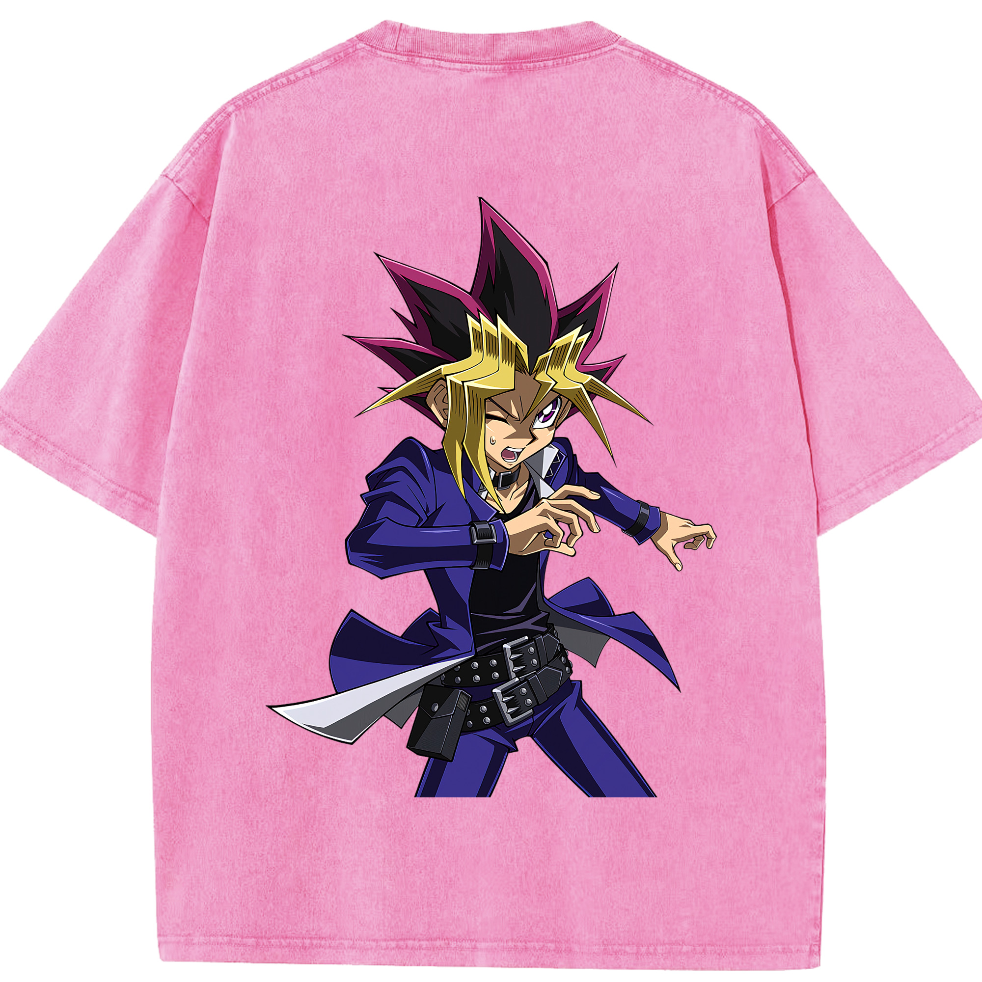 （画像用） 遊☆戯☆王 Yu-Gi-Oh! 綿100% ヴィンテージ風 半袖Tシャツ（背面プリント）